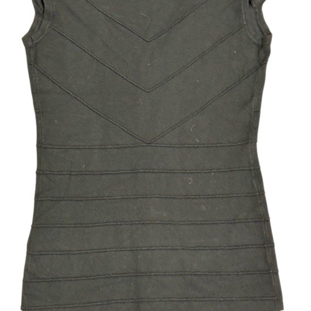 Guess Bodycon Dress Bandage Mini Full Zip Sleeveless Black Size Med - Picture 10 of 14